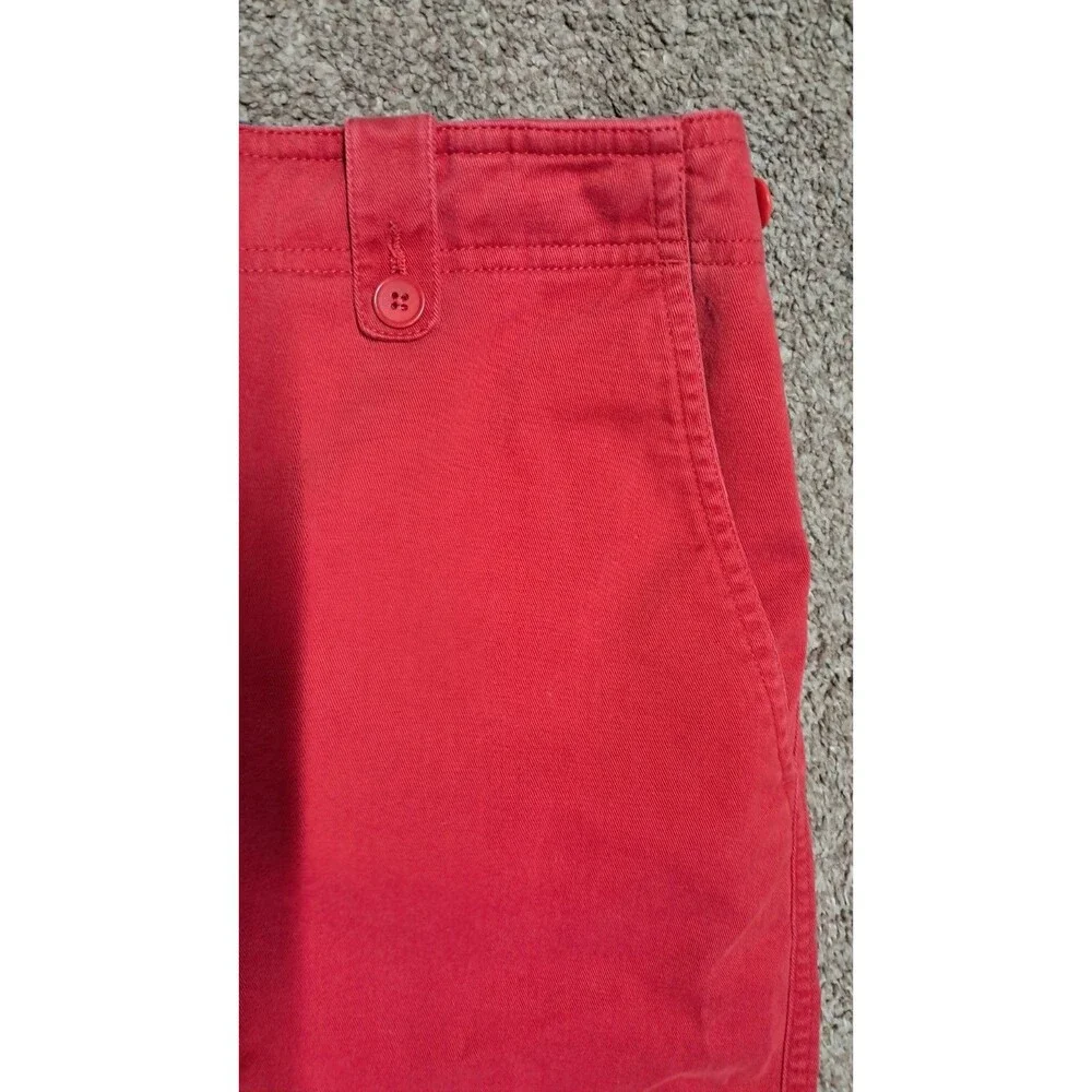 Lauren Ralph Lauren Womens Shorts Size 22W Red Flat Front Pockets